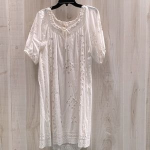 Michael Kors white lace puff sleeve dress size XL